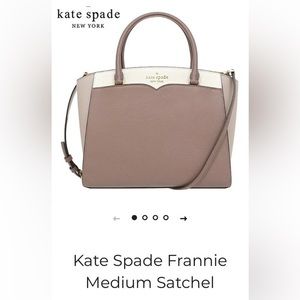 Kate Spade Frannie Medium Satchel in Taupe and Cream
